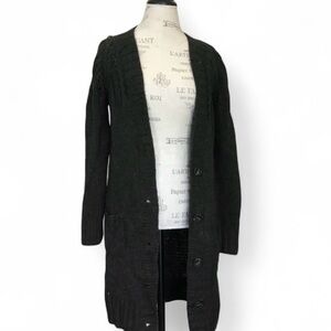 Vince Women's Green Knit Sweater Cardigan